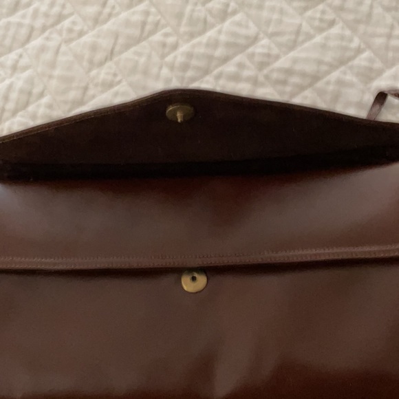 Retro brown leather clutch made in Brazil beautiful - Picture 3 of 3